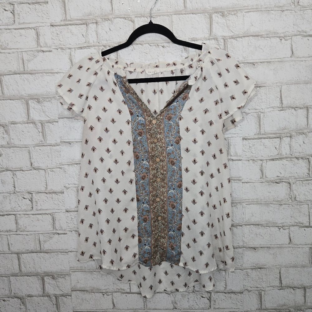 Blue Pepper‎ button down blouse - Picture 4 of 12
